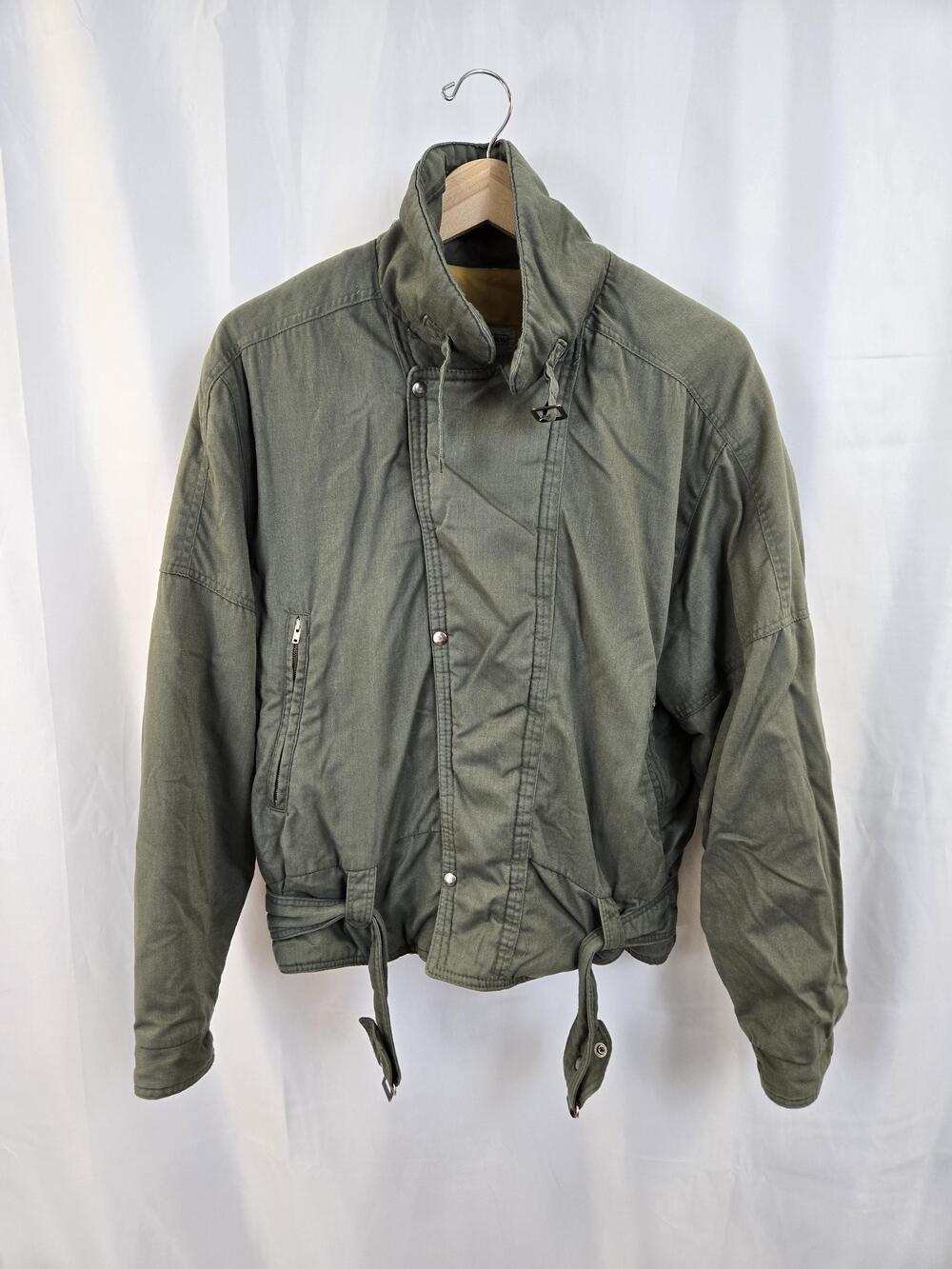 Vintage Members Only Jacket Mens Size 40 Green Belted Insulated Bomber 80s